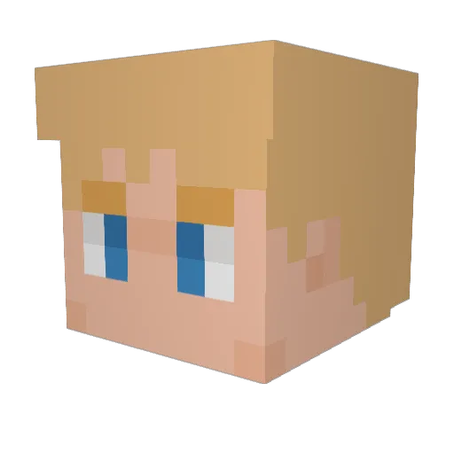 GraphicChain657 Minecraft avatar head, 3D render