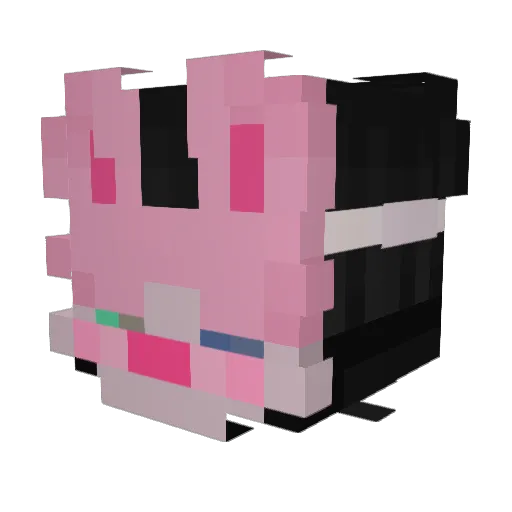 GraphicRabbit Minecraft avatar head, 3D render