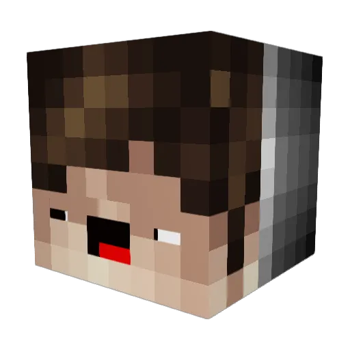 Graphics Minecraft avatar head, 3D render