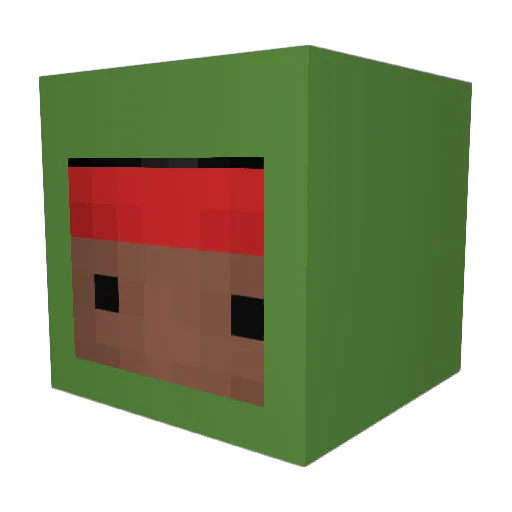 Graphit3 Minecraft avatar head, 3D render