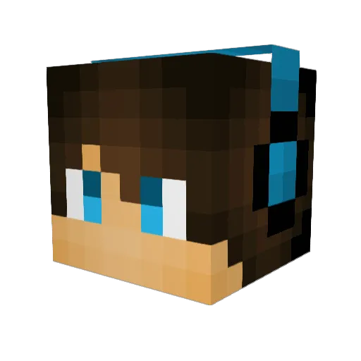 GraphiteHelix Minecraft avatar head, 3D render