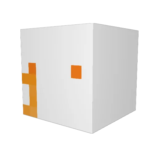 Graphite_3 Minecraft avatar head, 3D render