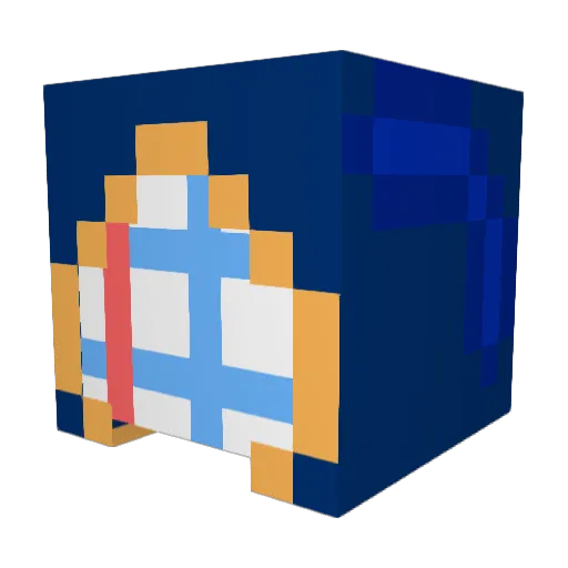 Graphlix Minecraft avatar head, 3D render