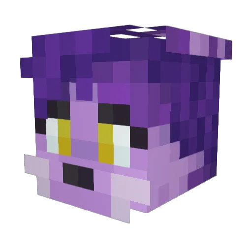 Grapse_Real Minecraft avatar head, 3D render