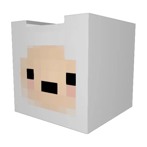 Grarzyn Minecraft avatar head, 3D render
