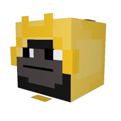 Grasblock24 Minecraft avatar head, 3D render