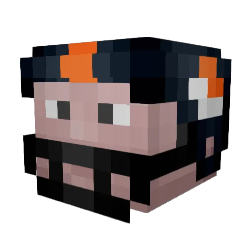 GraserPlays Minecraft avatar head, 3D render