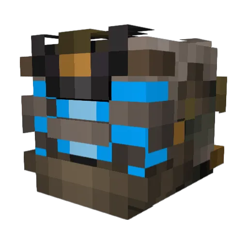 Grashaa Minecraft avatar head, 3D render