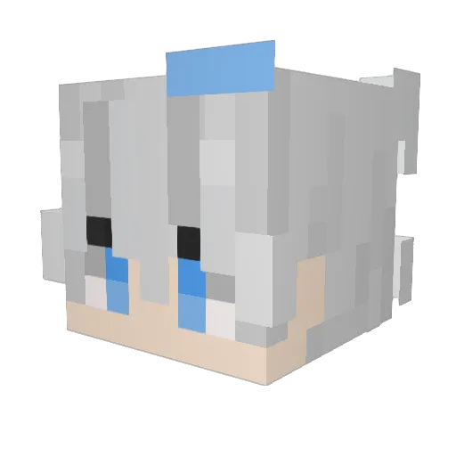 Grass25TM Minecraft avatar head, 3D render