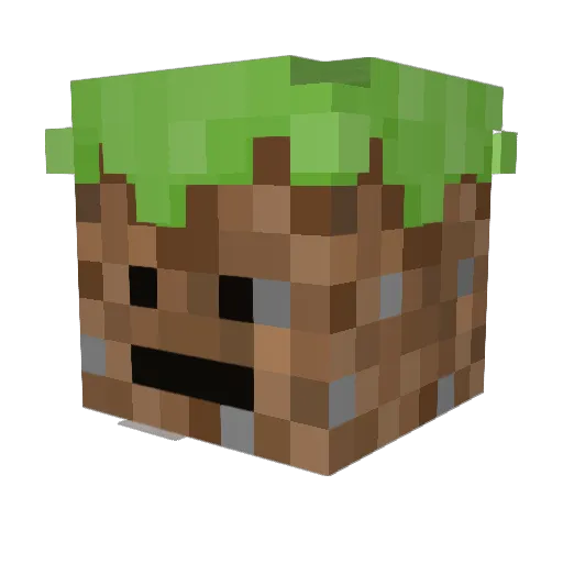 GrassBeast07 Minecraft avatar head, 3D render
