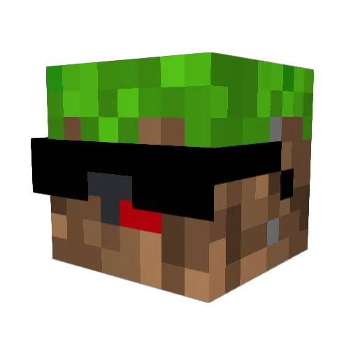 Grass_King Minecraft avatar head, 3D render