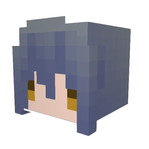 Grasscrown Minecraft avatar head, 3D render