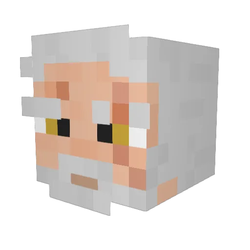 Grassswing Minecraft avatar head, 3D render