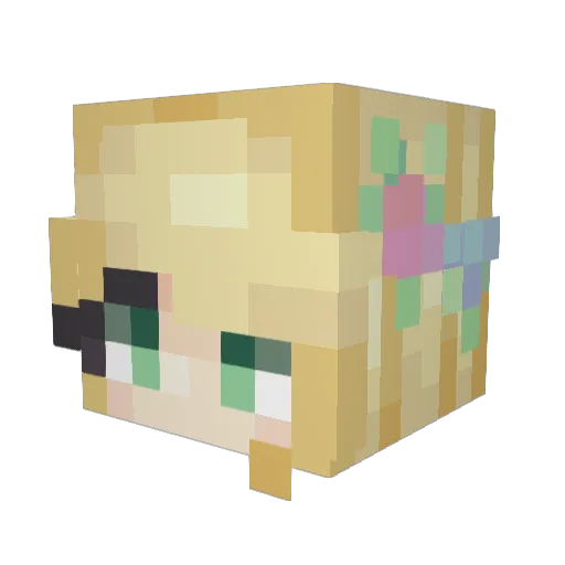 Grastlindo Minecraft avatar head, 3D render