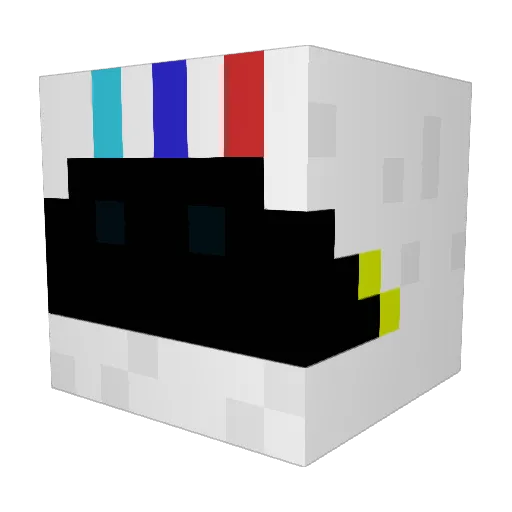 GrasuThau Minecraft avatar head, 3D render