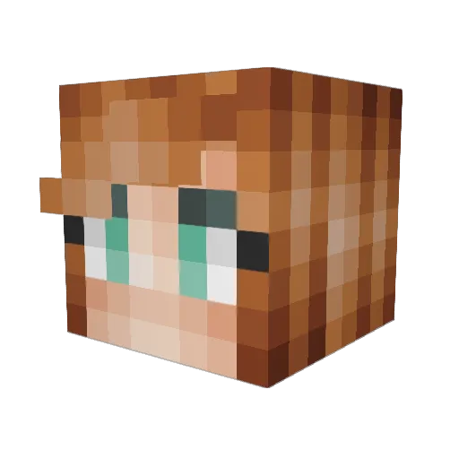 GratTERPLAYS Minecraft avatar head, 3D render