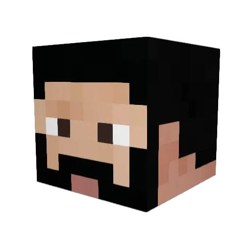 GratefulBear4 Minecraft avatar head, 3D render