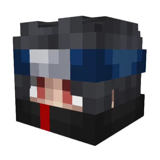 GratefulSnake Minecraft avatar head, 3D render