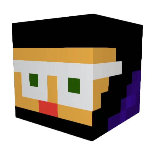 Grateoger Minecraft avatar head, 3D render