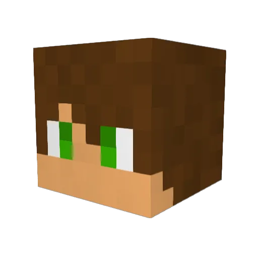 Grathom04 Minecraft avatar head, 3D render