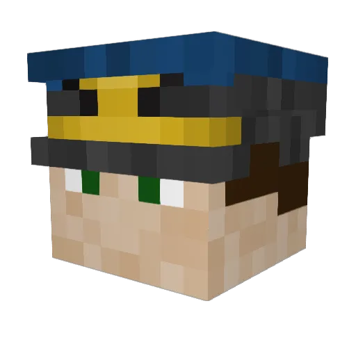 GratisPudding Minecraft avatar head, 3D render