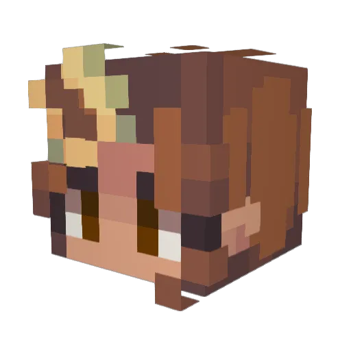 Gratiskaetzchen Minecraft avatar head, 3D render
