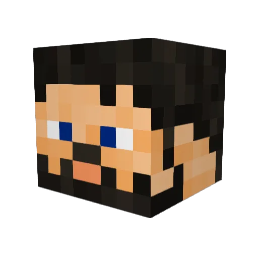 GrauerHerr Minecraft avatar head, 3D render