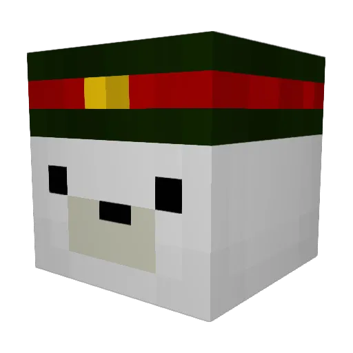 Grauinho Minecraft avatar head, 3D render