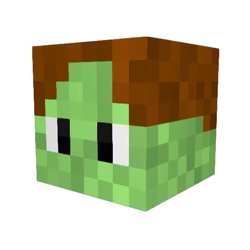Grautbarn Minecraft avatar head, 3D render