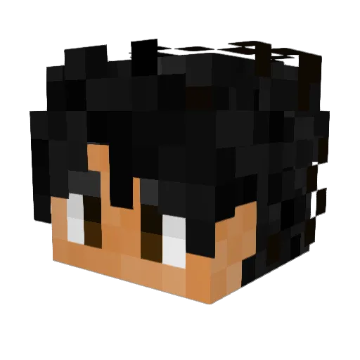 Gravairez Minecraft avatar head, 3D render