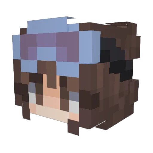 GraveBaby Minecraft avatar head, 3D render