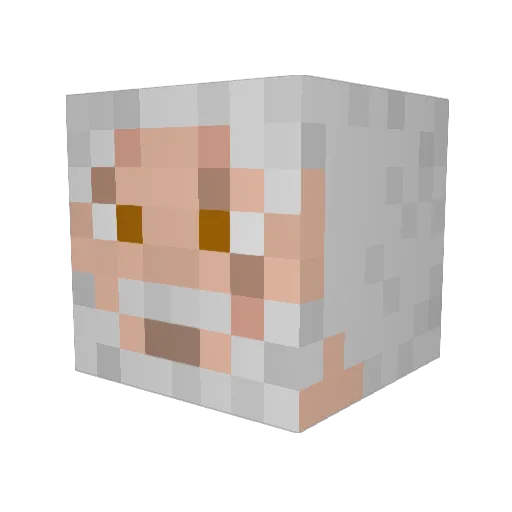 GraveDiggerRage Minecraft avatar head, 3D render