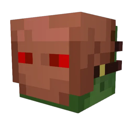 GraveFall Minecraft avatar head, 3D render
