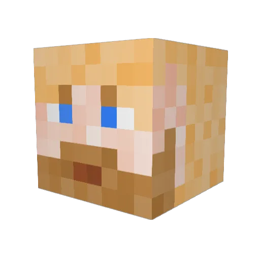 GraveGrime Minecraft avatar head, 3D render