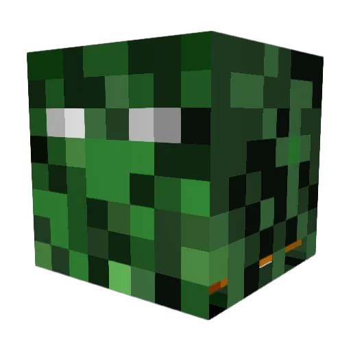 GraveLP Minecraft avatar head, 3D render