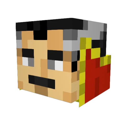 GraveRobbins Minecraft avatar head, 3D render