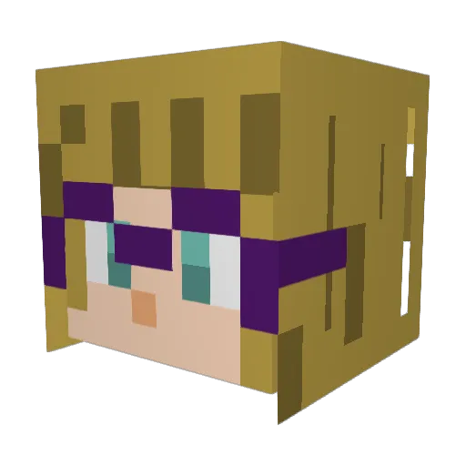 Grave_Digger_LO Minecraft avatar head, 3D render