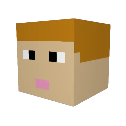 Gravedragonoid Minecraft avatar head, 3D render