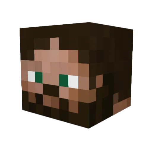 Gravel_Explorer Minecraft avatar head, 3D render