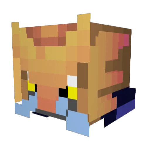 Graventiv Minecraft avatar head, 3D render