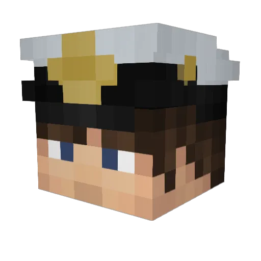 Graveren Minecraft avatar head, 3D render