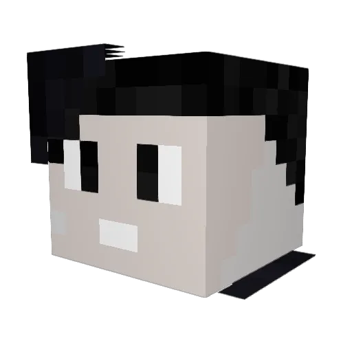 Graverman Minecraft avatar head, 3D render