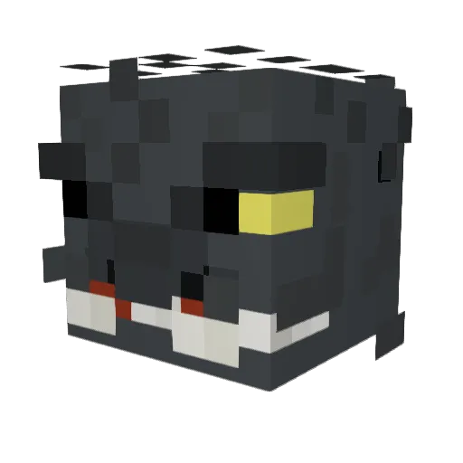 Gravestron Minecraft avatar head, 3D render