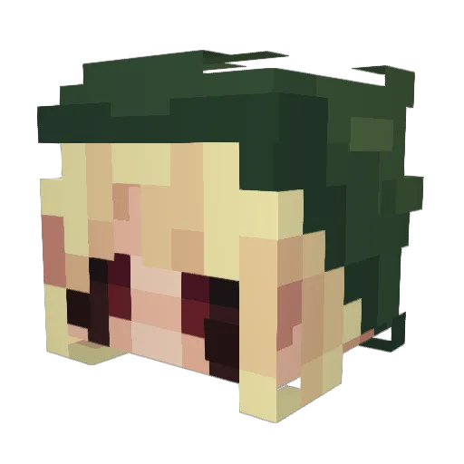 GraveyardRxses Minecraft avatar head, 3D render