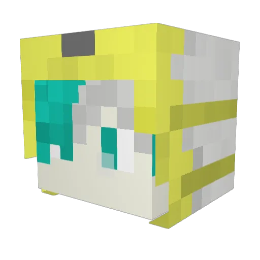 Graveyes Minecraft avatar head, 3D render