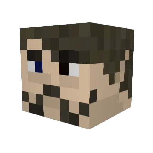 Gravingas Minecraft avatar head, 3D render