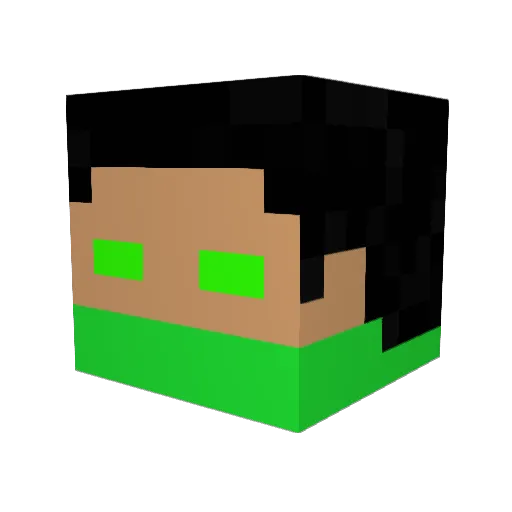 Gravis12 Minecraft avatar head, 3D render