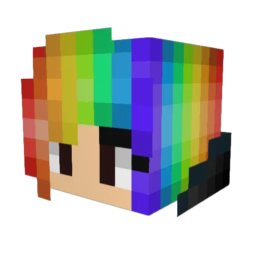 Gravitonia Minecraft avatar head, 3D render
