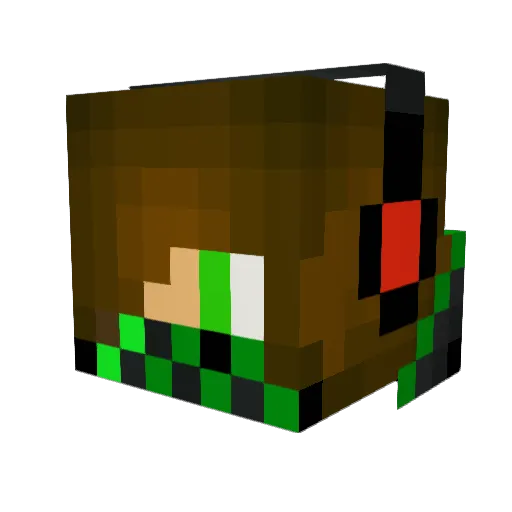 Gravitrax27 Minecraft avatar head, 3D render
