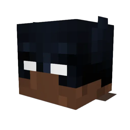 GravityCrafterHD Minecraft avatar head, 3D render